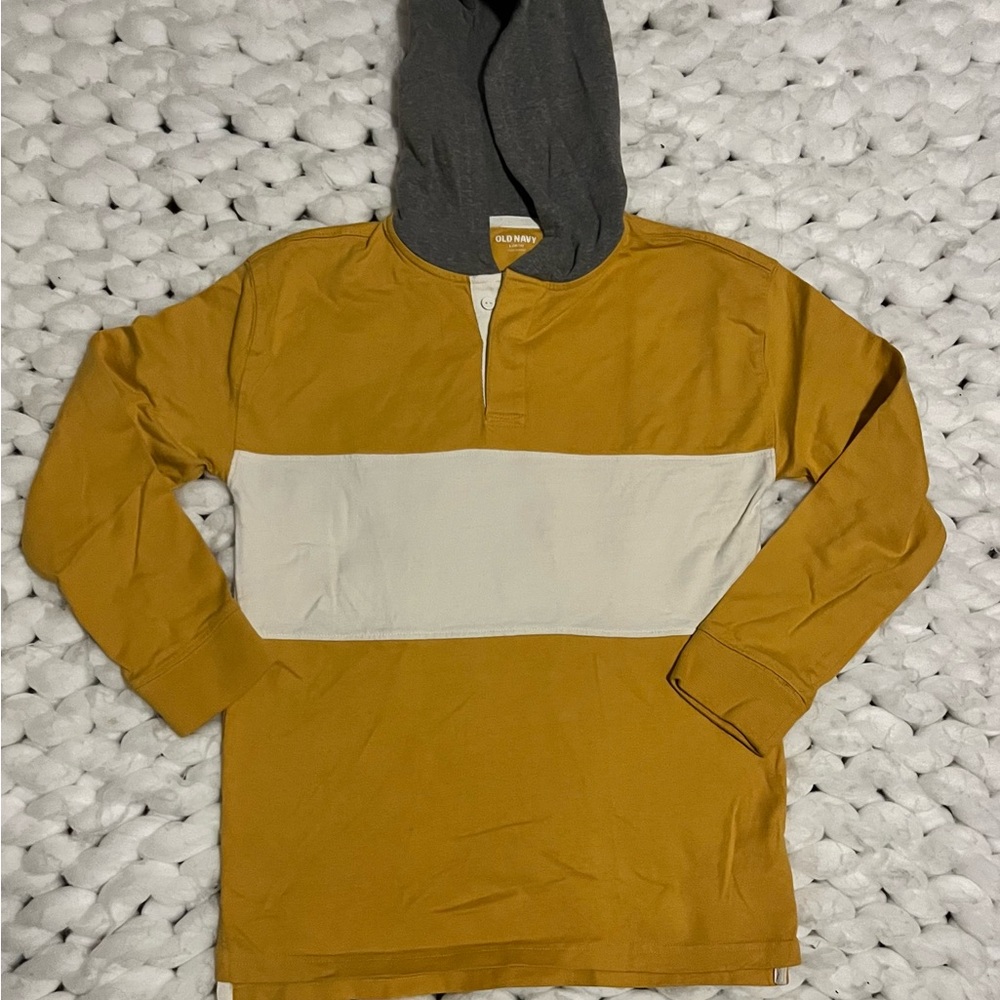 Old Navy Mustard and Gray Kids Hoodie